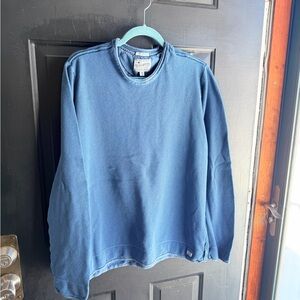 Lucky Brand Textured Blue Crewneck Sweater